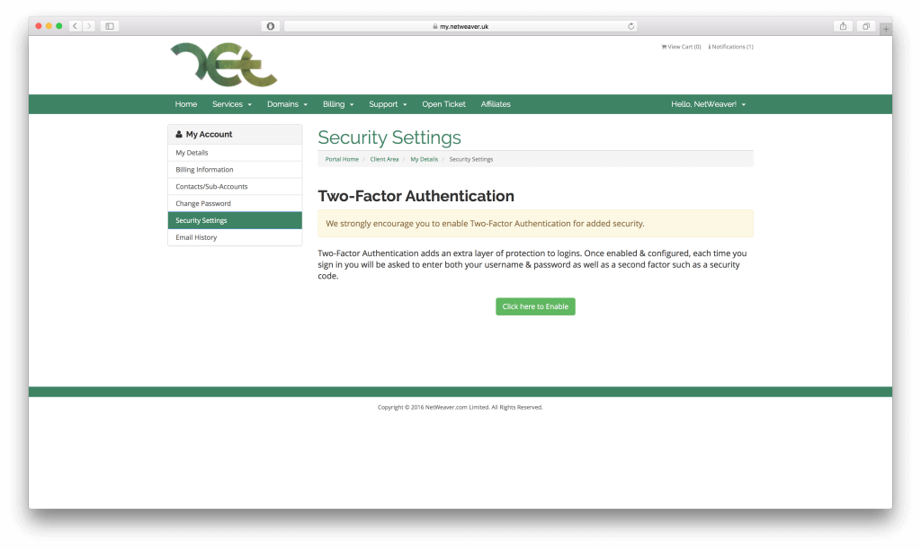 Two-Factor Authentication
