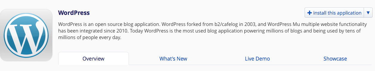WordPress Screenshot
